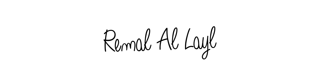 Remal Al Layl stylish signature style. Best Handwritten Sign (Angelique-Rose-font-FFP) for my name. Handwritten Signature Collection Ideas for my name Remal Al Layl. Remal Al Layl signature style 5 images and pictures png