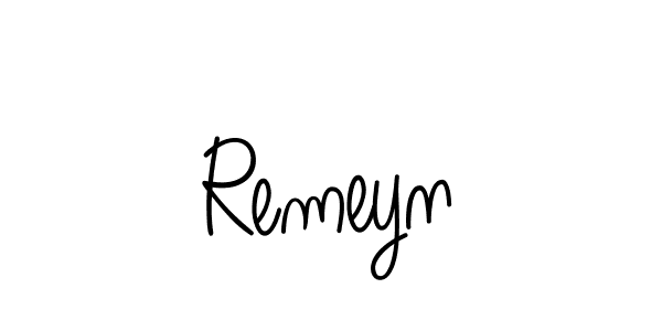 Use a signature maker to create a handwritten signature online. With this signature software, you can design (Angelique-Rose-font-FFP) your own signature for name Remeyn. Remeyn signature style 5 images and pictures png