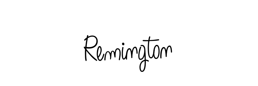 Make a beautiful signature design for name Remington. With this signature (Angelique-Rose-font-FFP) style, you can create a handwritten signature for free. Remington signature style 5 images and pictures png