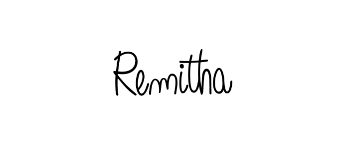 Create a beautiful signature design for name Remitha. With this signature (Angelique-Rose-font-FFP) fonts, you can make a handwritten signature for free. Remitha signature style 5 images and pictures png
