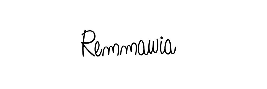 You should practise on your own different ways (Angelique-Rose-font-FFP) to write your name (Remmawia ) in signature. don't let someone else do it for you. Remmawia  signature style 5 images and pictures png