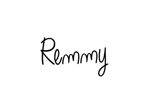 Use a signature maker to create a handwritten signature online. With this signature software, you can design (Angelique-Rose-font-FFP) your own signature for name Remmy. Remmy signature style 5 images and pictures png