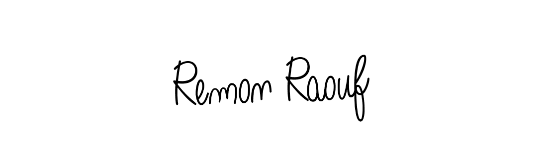 How to make Remon Raouf signature? Angelique-Rose-font-FFP is a professional autograph style. Create handwritten signature for Remon Raouf name. Remon Raouf signature style 5 images and pictures png