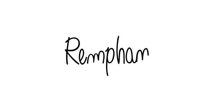 You should practise on your own different ways (Angelique-Rose-font-FFP) to write your name (Remphan) in signature. don't let someone else do it for you. Remphan signature style 5 images and pictures png