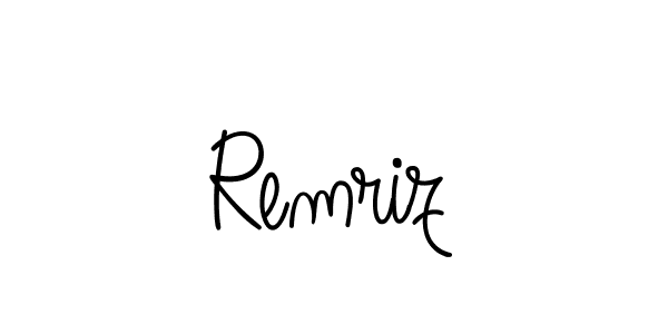 Remriz stylish signature style. Best Handwritten Sign (Angelique-Rose-font-FFP) for my name. Handwritten Signature Collection Ideas for my name Remriz. Remriz signature style 5 images and pictures png