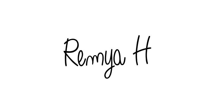 You should practise on your own different ways (Angelique-Rose-font-FFP) to write your name (Remya H) in signature. don't let someone else do it for you. Remya H signature style 5 images and pictures png
