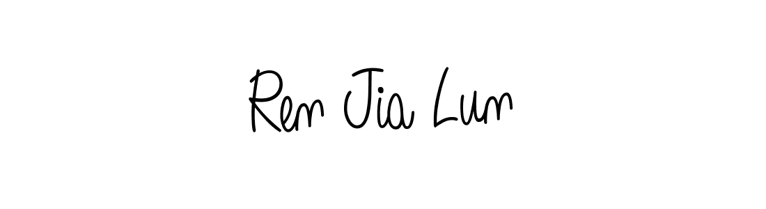 How to make Ren Jia Lun name signature. Use Angelique-Rose-font-FFP style for creating short signs online. This is the latest handwritten sign. Ren Jia Lun signature style 5 images and pictures png