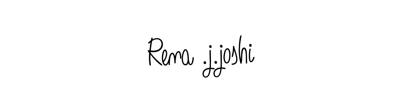 Make a beautiful signature design for name Rena .j.joshi. With this signature (Angelique-Rose-font-FFP) style, you can create a handwritten signature for free. Rena .j.joshi signature style 5 images and pictures png