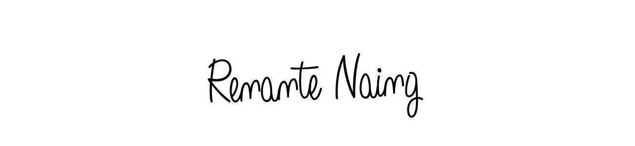 Design your own signature with our free online signature maker. With this signature software, you can create a handwritten (Angelique-Rose-font-FFP) signature for name Renante Naing. Renante Naing signature style 5 images and pictures png