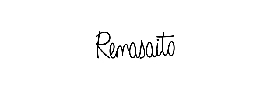 You should practise on your own different ways (Angelique-Rose-font-FFP) to write your name (Renasaito) in signature. don't let someone else do it for you. Renasaito signature style 5 images and pictures png