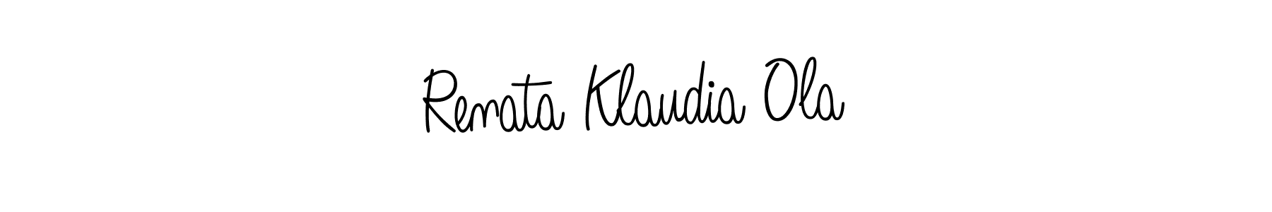 You should practise on your own different ways (Angelique-Rose-font-FFP) to write your name (Renata Klaudia Ola) in signature. don't let someone else do it for you. Renata Klaudia Ola signature style 5 images and pictures png