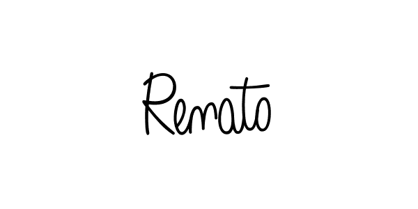 Make a beautiful signature design for name Renato. With this signature (Angelique-Rose-font-FFP) style, you can create a handwritten signature for free. Renato signature style 5 images and pictures png