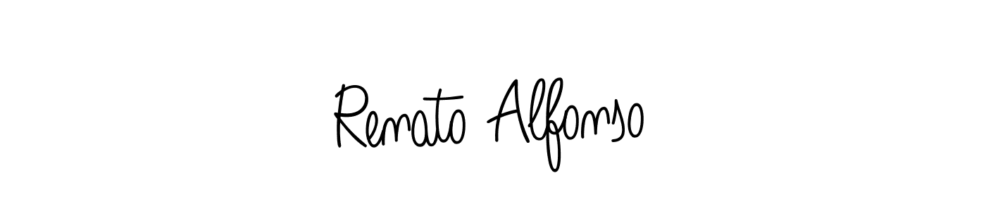 How to make Renato Alfonso name signature. Use Angelique-Rose-font-FFP style for creating short signs online. This is the latest handwritten sign. Renato Alfonso signature style 5 images and pictures png