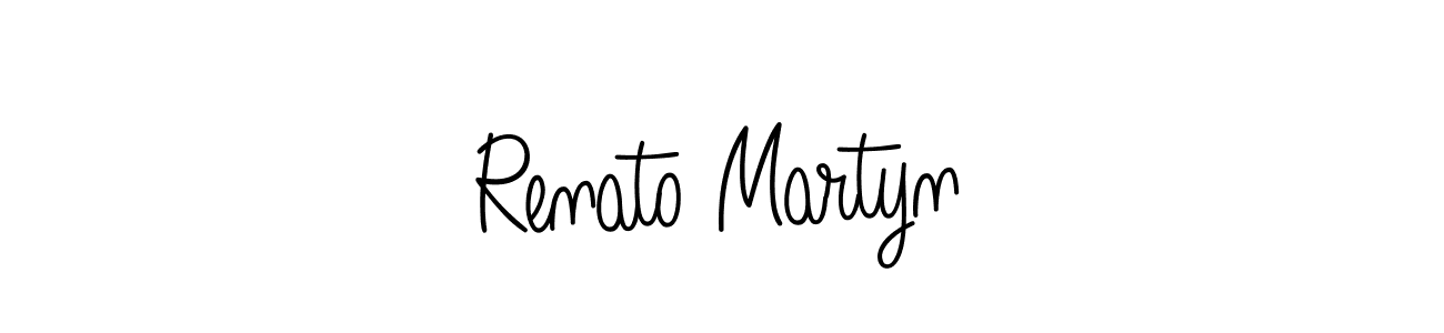 The best way (Angelique-Rose-font-FFP) to make a short signature is to pick only two or three words in your name. The name Renato Martyn include a total of six letters. For converting this name. Renato Martyn signature style 5 images and pictures png