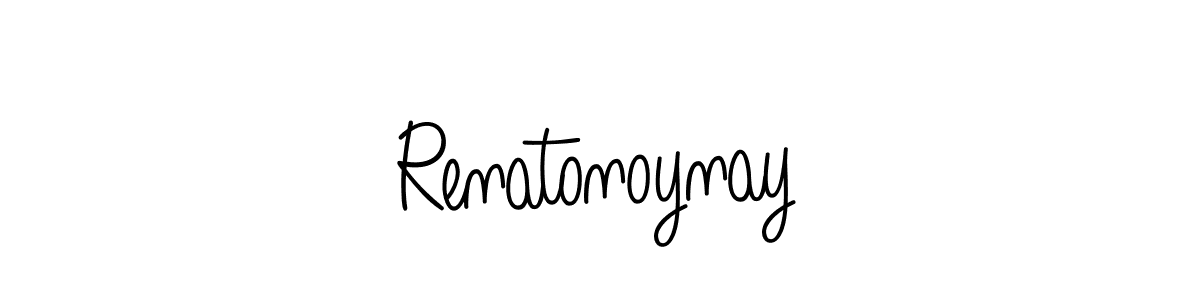 Make a beautiful signature design for name Renatonoynay. With this signature (Angelique-Rose-font-FFP) style, you can create a handwritten signature for free. Renatonoynay signature style 5 images and pictures png