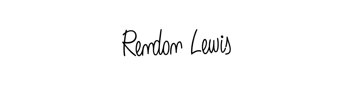 Best and Professional Signature Style for Rendon Lewis. Angelique-Rose-font-FFP Best Signature Style Collection. Rendon Lewis signature style 5 images and pictures png