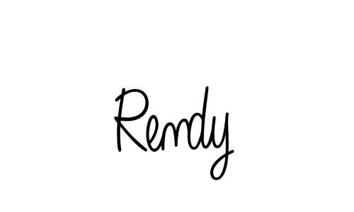 Use a signature maker to create a handwritten signature online. With this signature software, you can design (Angelique-Rose-font-FFP) your own signature for name Rendy. Rendy signature style 5 images and pictures png