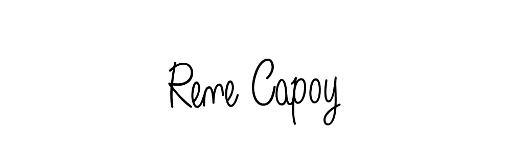 Design your own signature with our free online signature maker. With this signature software, you can create a handwritten (Angelique-Rose-font-FFP) signature for name Rene Capoy. Rene Capoy signature style 5 images and pictures png