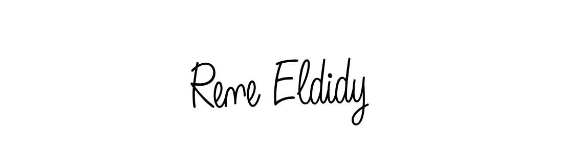 The best way (Angelique-Rose-font-FFP) to make a short signature is to pick only two or three words in your name. The name Rene Eldidy include a total of six letters. For converting this name. Rene Eldidy signature style 5 images and pictures png