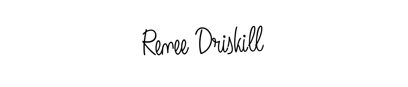 The best way (Angelique-Rose-font-FFP) to make a short signature is to pick only two or three words in your name. The name Renee Driskill include a total of six letters. For converting this name. Renee Driskill signature style 5 images and pictures png