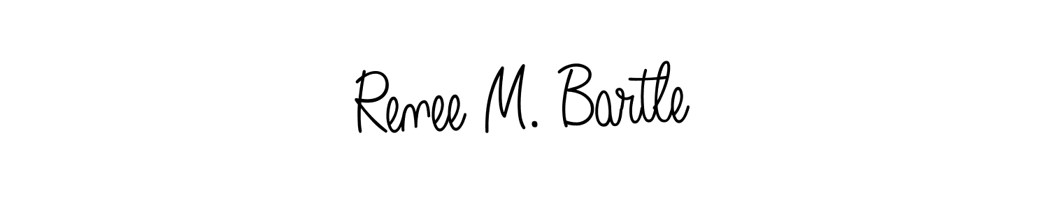 Create a beautiful signature design for name Renee M. Bartle. With this signature (Angelique-Rose-font-FFP) fonts, you can make a handwritten signature for free. Renee M. Bartle signature style 5 images and pictures png