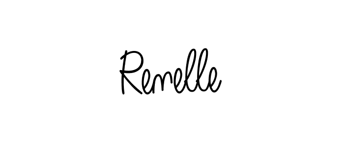 Design your own signature with our free online signature maker. With this signature software, you can create a handwritten (Angelique-Rose-font-FFP) signature for name Renelle. Renelle signature style 5 images and pictures png