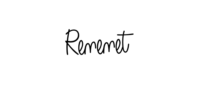 You should practise on your own different ways (Angelique-Rose-font-FFP) to write your name (Renenet) in signature. don't let someone else do it for you. Renenet signature style 5 images and pictures png