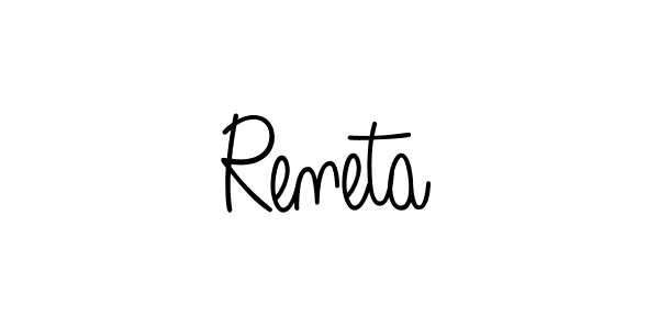 Use a signature maker to create a handwritten signature online. With this signature software, you can design (Angelique-Rose-font-FFP) your own signature for name Reneta. Reneta signature style 5 images and pictures png