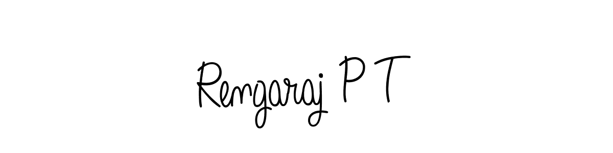 Make a beautiful signature design for name Rengaraj P T. With this signature (Angelique-Rose-font-FFP) style, you can create a handwritten signature for free. Rengaraj P T signature style 5 images and pictures png