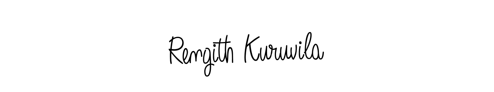 Design your own signature with our free online signature maker. With this signature software, you can create a handwritten (Angelique-Rose-font-FFP) signature for name Rengith Kuruvila. Rengith Kuruvila signature style 5 images and pictures png