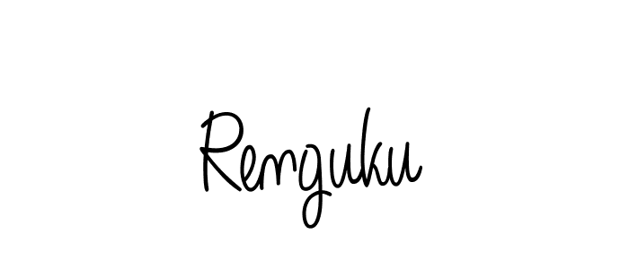 Design your own signature with our free online signature maker. With this signature software, you can create a handwritten (Angelique-Rose-font-FFP) signature for name Renguku. Renguku signature style 5 images and pictures png