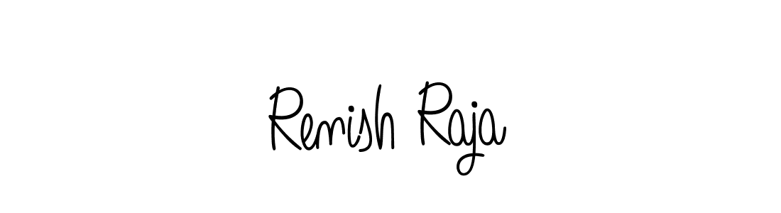 Design your own signature with our free online signature maker. With this signature software, you can create a handwritten (Angelique-Rose-font-FFP) signature for name Renish Raja. Renish Raja signature style 5 images and pictures png