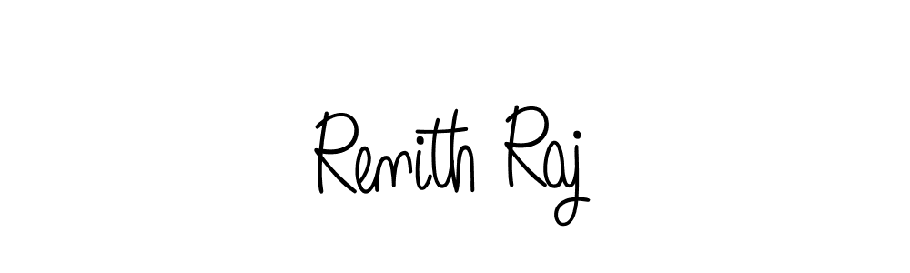 Make a beautiful signature design for name Renith Raj. With this signature (Angelique-Rose-font-FFP) style, you can create a handwritten signature for free. Renith Raj signature style 5 images and pictures png