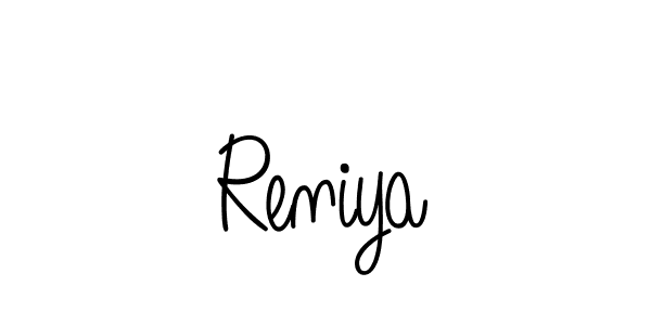You should practise on your own different ways (Angelique-Rose-font-FFP) to write your name (Reniya) in signature. don't let someone else do it for you. Reniya signature style 5 images and pictures png