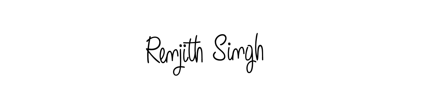 Use a signature maker to create a handwritten signature online. With this signature software, you can design (Angelique-Rose-font-FFP) your own signature for name Renjith Singh . Renjith Singh  signature style 5 images and pictures png