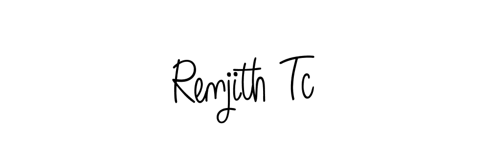 The best way (Angelique-Rose-font-FFP) to make a short signature is to pick only two or three words in your name. The name Renjith Tc include a total of six letters. For converting this name. Renjith Tc signature style 5 images and pictures png