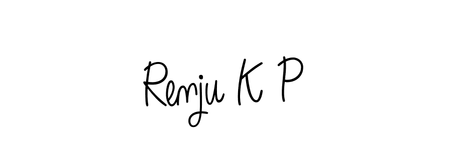 How to make Renju K P name signature. Use Angelique-Rose-font-FFP style for creating short signs online. This is the latest handwritten sign. Renju K P signature style 5 images and pictures png