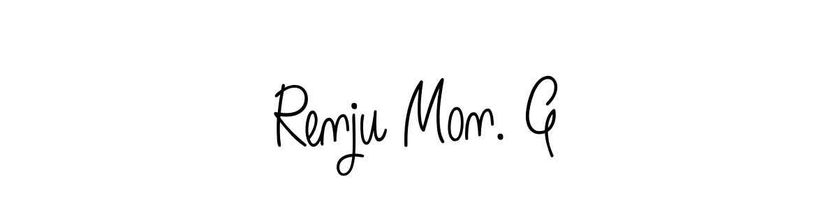 Check out images of Autograph of Renju Mon. G name. Actor Renju Mon. G Signature Style. Angelique-Rose-font-FFP is a professional sign style online. Renju Mon. G signature style 5 images and pictures png