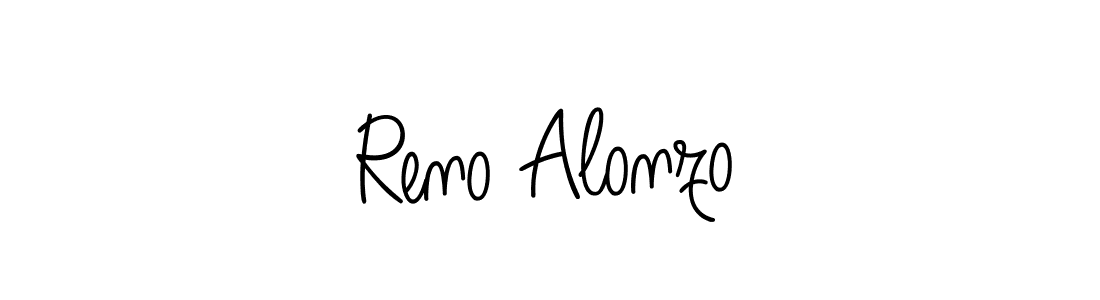 Reno Alonzo stylish signature style. Best Handwritten Sign (Angelique-Rose-font-FFP) for my name. Handwritten Signature Collection Ideas for my name Reno Alonzo. Reno Alonzo signature style 5 images and pictures png