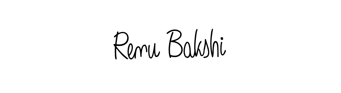 How to Draw Renu Bakshi signature style? Angelique-Rose-font-FFP is a latest design signature styles for name Renu Bakshi. Renu Bakshi signature style 5 images and pictures png