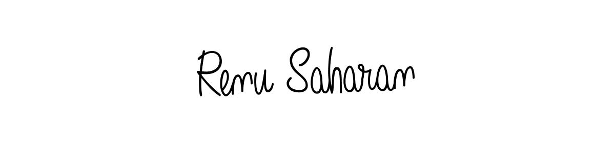 Create a beautiful signature design for name Renu Saharan. With this signature (Angelique-Rose-font-FFP) fonts, you can make a handwritten signature for free. Renu Saharan signature style 5 images and pictures png