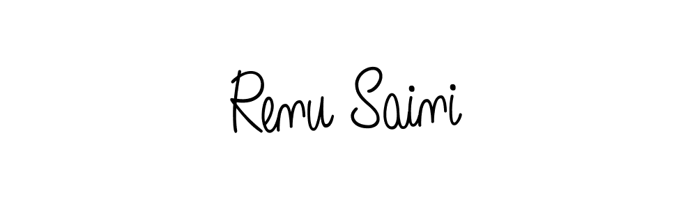 You should practise on your own different ways (Angelique-Rose-font-FFP) to write your name (Renu Saini) in signature. don't let someone else do it for you. Renu Saini signature style 5 images and pictures png