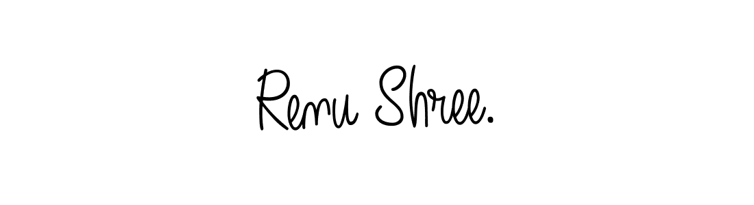 Make a beautiful signature design for name Renu Shree.. With this signature (Angelique-Rose-font-FFP) style, you can create a handwritten signature for free. Renu Shree. signature style 5 images and pictures png