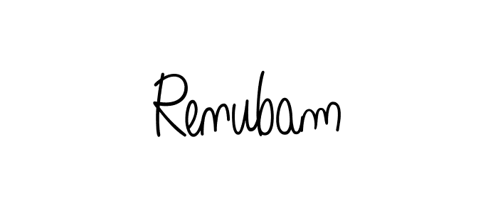 Create a beautiful signature design for name Renubam. With this signature (Angelique-Rose-font-FFP) fonts, you can make a handwritten signature for free. Renubam signature style 5 images and pictures png