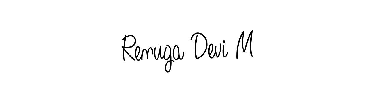 How to Draw Renuga Devi M signature style? Angelique-Rose-font-FFP is a latest design signature styles for name Renuga Devi M. Renuga Devi M signature style 5 images and pictures png