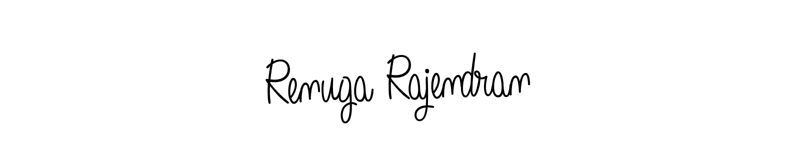 Use a signature maker to create a handwritten signature online. With this signature software, you can design (Angelique-Rose-font-FFP) your own signature for name Renuga Rajendran. Renuga Rajendran signature style 5 images and pictures png