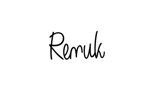 Also we have Renuk name is the best signature style. Create professional handwritten signature collection using Angelique-Rose-font-FFP autograph style. Renuk signature style 5 images and pictures png