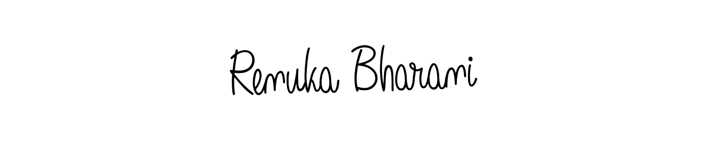 Renuka Bharani stylish signature style. Best Handwritten Sign (Angelique-Rose-font-FFP) for my name. Handwritten Signature Collection Ideas for my name Renuka Bharani. Renuka Bharani signature style 5 images and pictures png