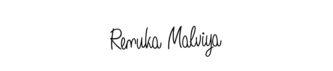 Renuka Malviya stylish signature style. Best Handwritten Sign (Angelique-Rose-font-FFP) for my name. Handwritten Signature Collection Ideas for my name Renuka Malviya. Renuka Malviya signature style 5 images and pictures png