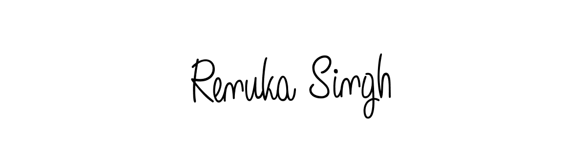 Use a signature maker to create a handwritten signature online. With this signature software, you can design (Angelique-Rose-font-FFP) your own signature for name Renuka Singh. Renuka Singh signature style 5 images and pictures png